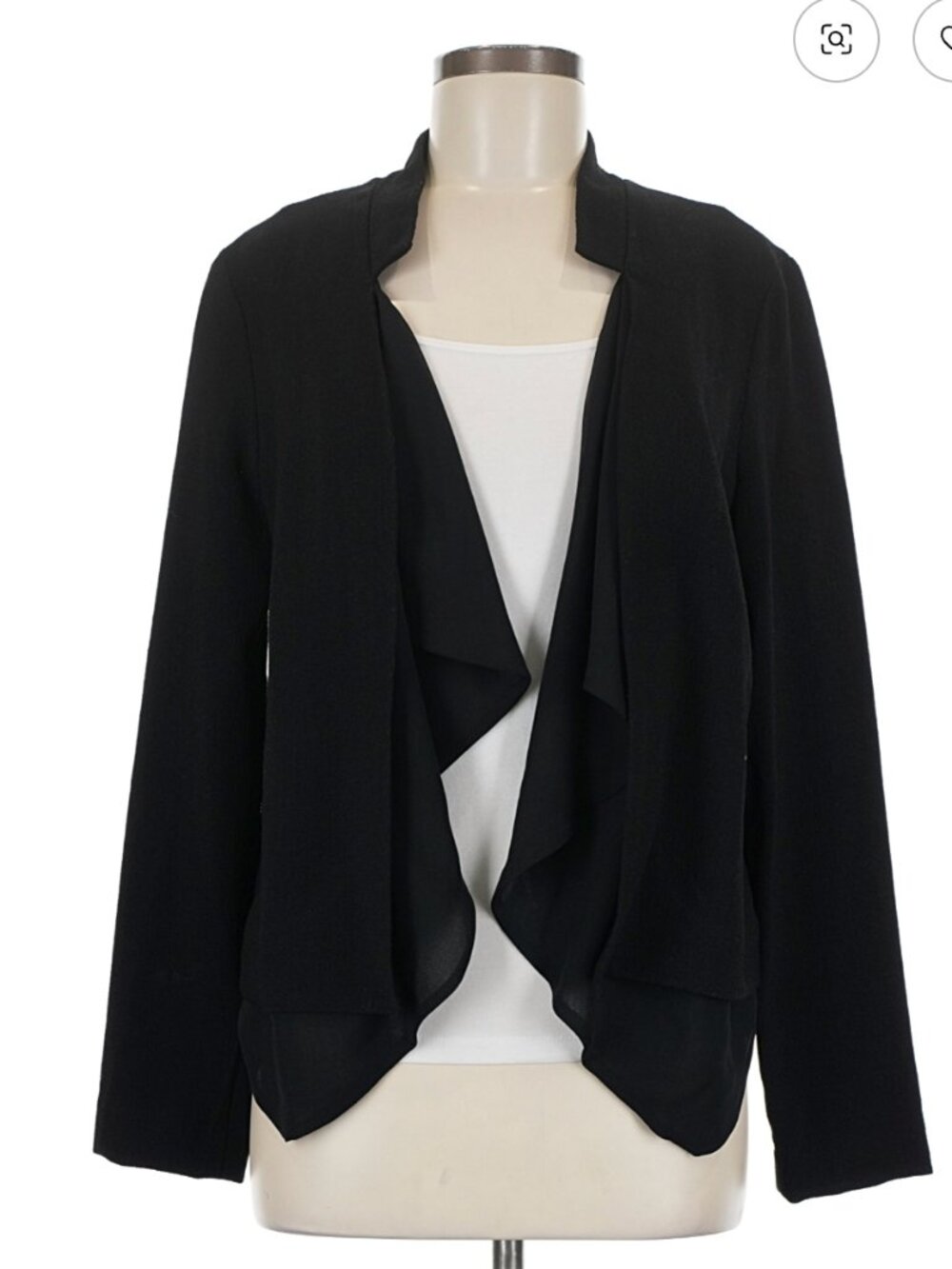BCBGeneration Black, Long sleeve, cowl neckline, kimono-style cardigan